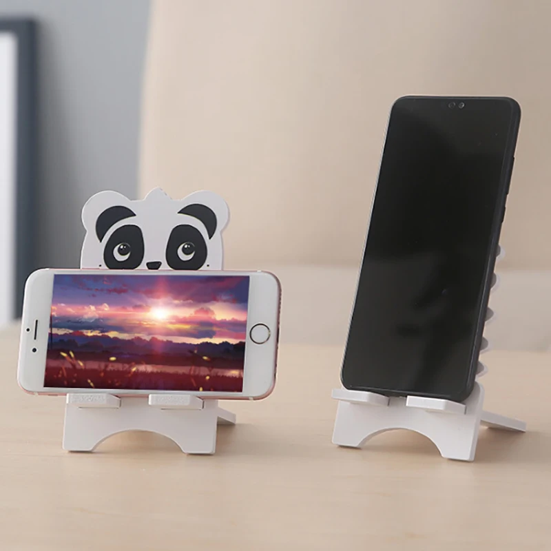 

1pc Cartoon Phone Holder Wooden Light Weight Cute Rabbit Panda Dinosaurs Animal Cellphone Tablet Desktop Holder Stand
