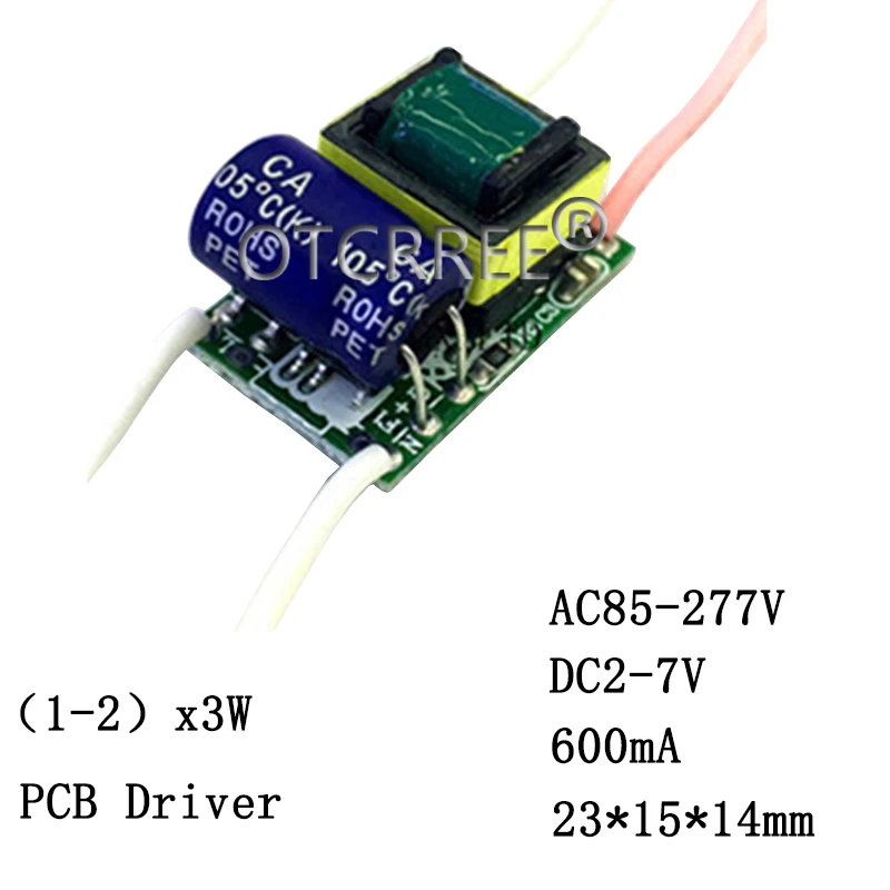 AC85-277V светодиодный драйвер 1-2x3w 2-4x3w 6-10x3w 10-18x3w 18-30x3w 600mA 650mA постоянный ток трансформаторы Питание