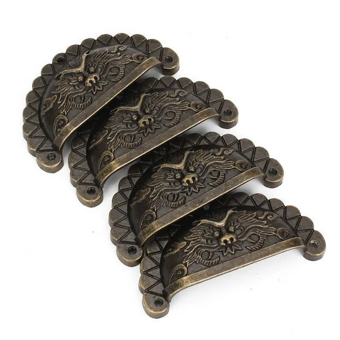 Dragon Cabinet Pull Drawer Handles Vintage Hardware 90 43 Mm Retro