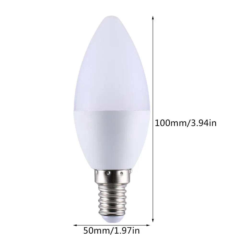 Светодиодная лампа в форме свечи E14 5,6 Вт энергосберегающая люстра 85-265 для домашнего освещения 5 шт