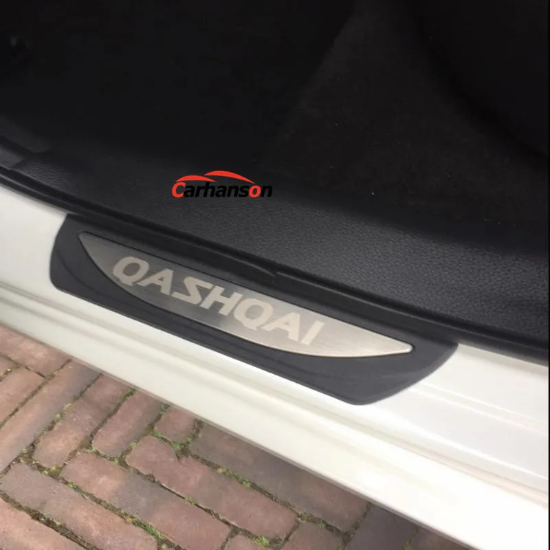 

Accessories For Nissan Qashqai J11 2015 2017 2019 Steel Plastic Door Sill Trim Scuff Plate Guard Protector Car Styling Sticker