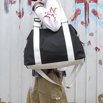 

JHD-Fashion Bags Men And Women Large-Capacity Handbags Short-Distance Travel Luggage Zipper Shoulder Bag