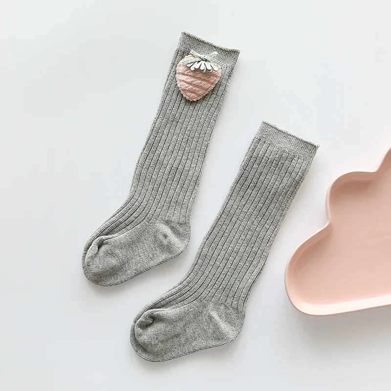 Весенне-зимние хлопковые носки для малышей носки для маленьких девочек с рисунком кролика гольфы до колена с рисунком животных для новорожденных девочек