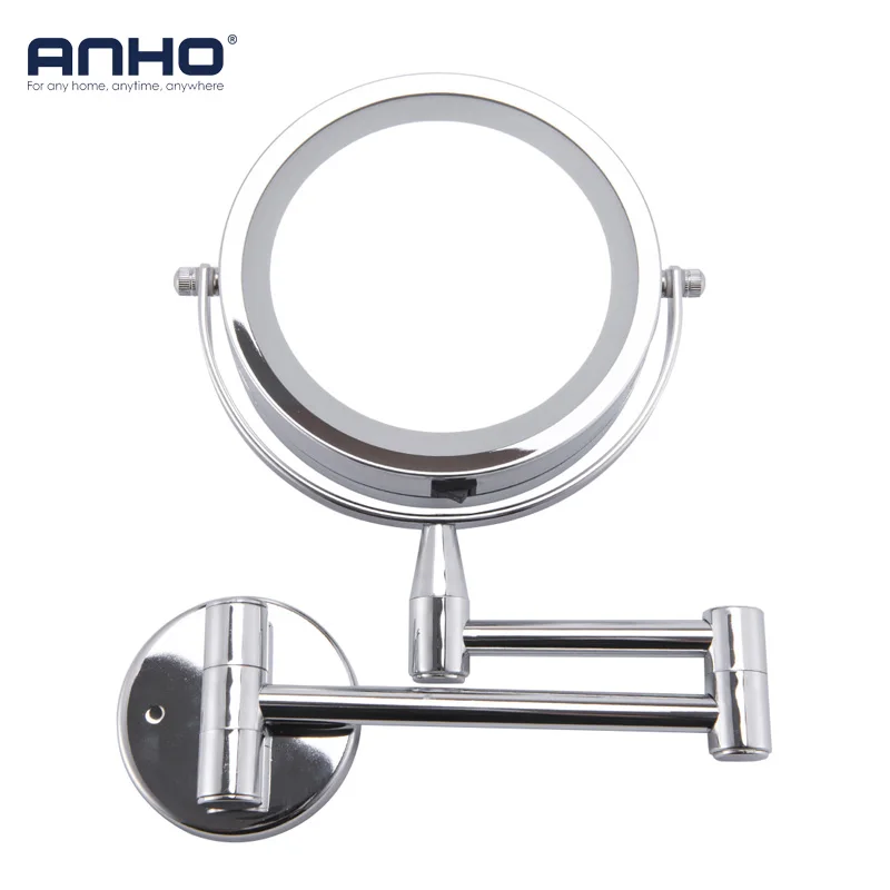 Kaufen Bad Spiegel Led Kosmetik Spiegel 1X 3X Vergrößerung Wand Montiert Einstellbar Make Up Spiegel Dual Arm Verlängern 2 Gesicht bad Spiegel