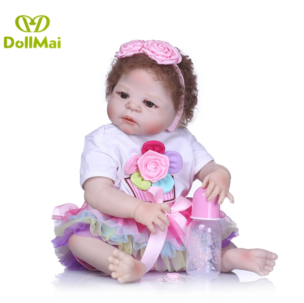 55 см Прекрасный bebes reborn кукла мягкая силиконовая детская Реалистичная lol surprice