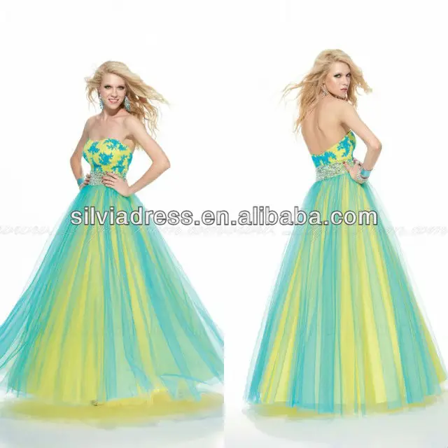 Rainbow Prom Dresses with Tulle
