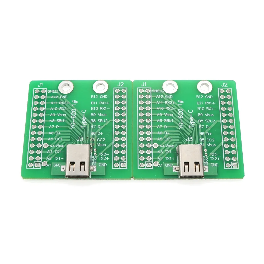 YuXi USB3.1/USB 3 1 Type C разъем 24P 24Pin гнездо тестовая плата с печатной платой 12P + 12P|Шлейфы