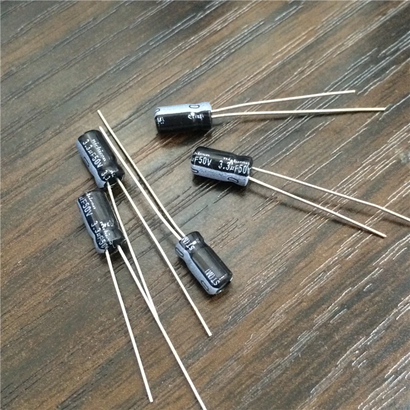 

10pcs 3.3uF 50V NICHICON ST Series 4x7mm Wide Temperature Range 50V3.3uF Aluminum Electrolytic capacitor