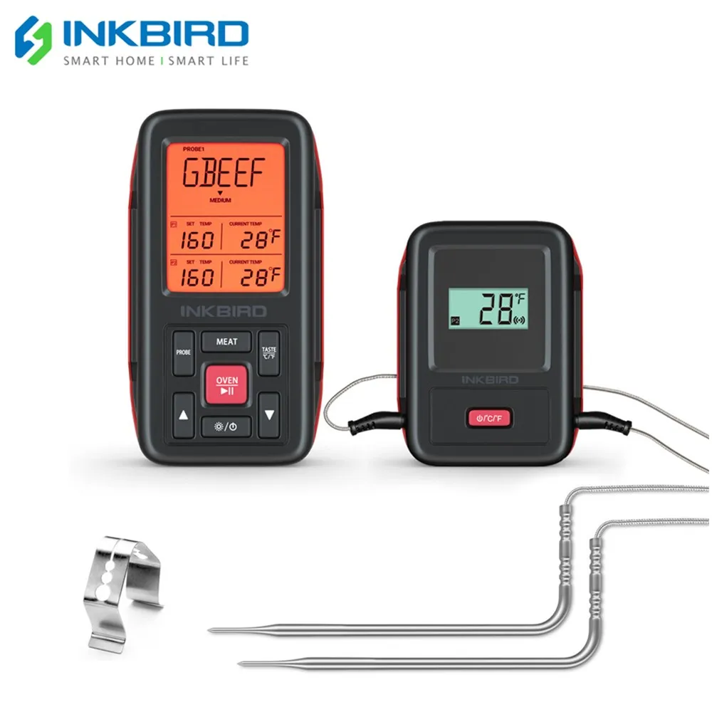 Inkbird IRF-2SA 150 м/500 футов беспроводной цифровой термометр для мяса с двойными зондами для приготовления барбекю гриль печь курильщик