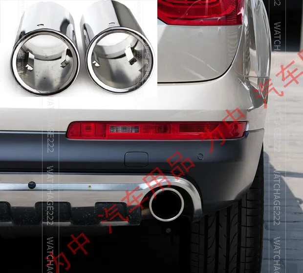 Prix pour Accessoires 2 PCS FIT POUR 2007 ~ 2013 AUDI Q7 POT TIP PIPE ÉCHAPPEMENT FINISSEUR END TRIM INOX Prix pour Accessoires 2 PCS FIT POUR 2007 ~ 2013 AUDI Q7 POT TIP PIPE ÉCHAPPEMENT FINISSEUR END TRIM INOX