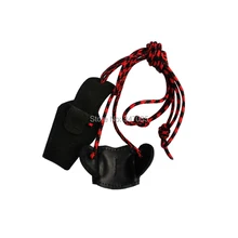 1x New Archery Recurve bow Longbow Bow Stringer – Length 2M with Leather Tip Nylon Cord Red Color – Free shippping