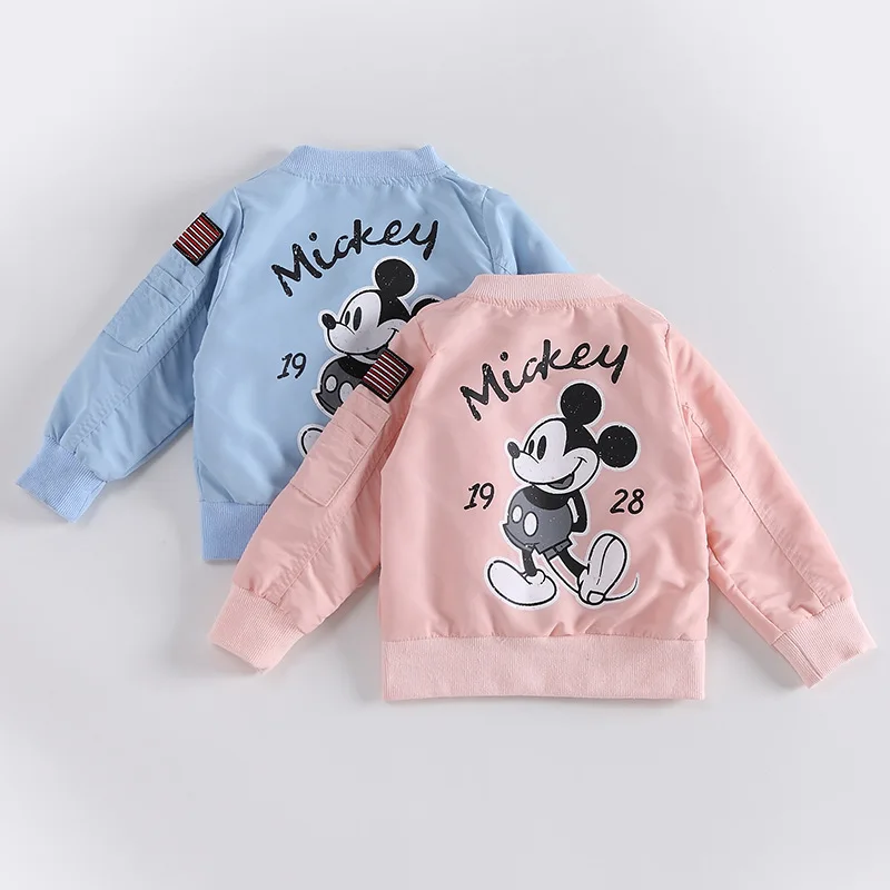 

Children Clothing 2018 Spring / Autumn New Small Kids Children Jacket Fashion Cartoon Letter Coat Mickey Coat Clothes Coat