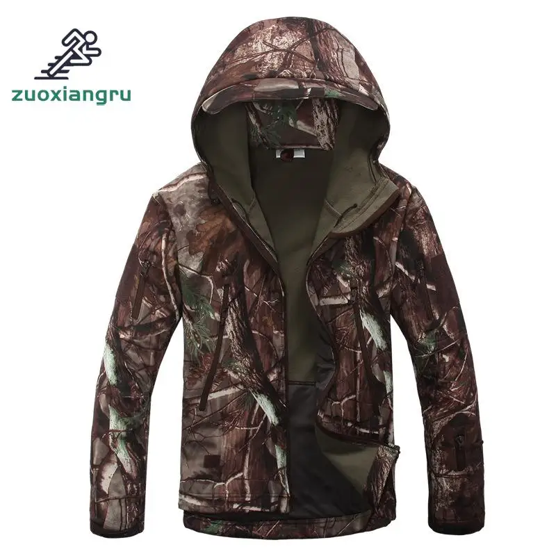 Zuoxiangru الملابس الخريف الرجال العسكرية التمويه جاكيت من الصوف الجيش التكتيكية الملابس متعددة حدبة الذكور التمويه سترات