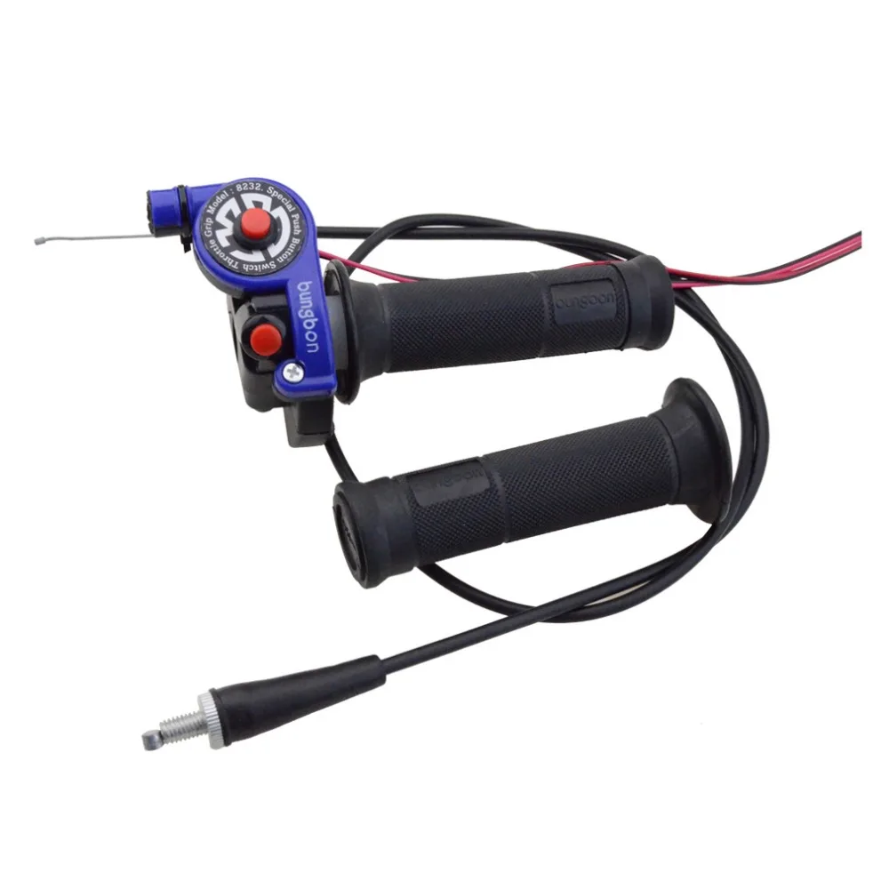 

GOOFIT 7/8'' Quick Twist Throttle Grips with Light Switch+Cable for Honda Yamaha Ducati Dirt Bike Go Kart Universal H388-003