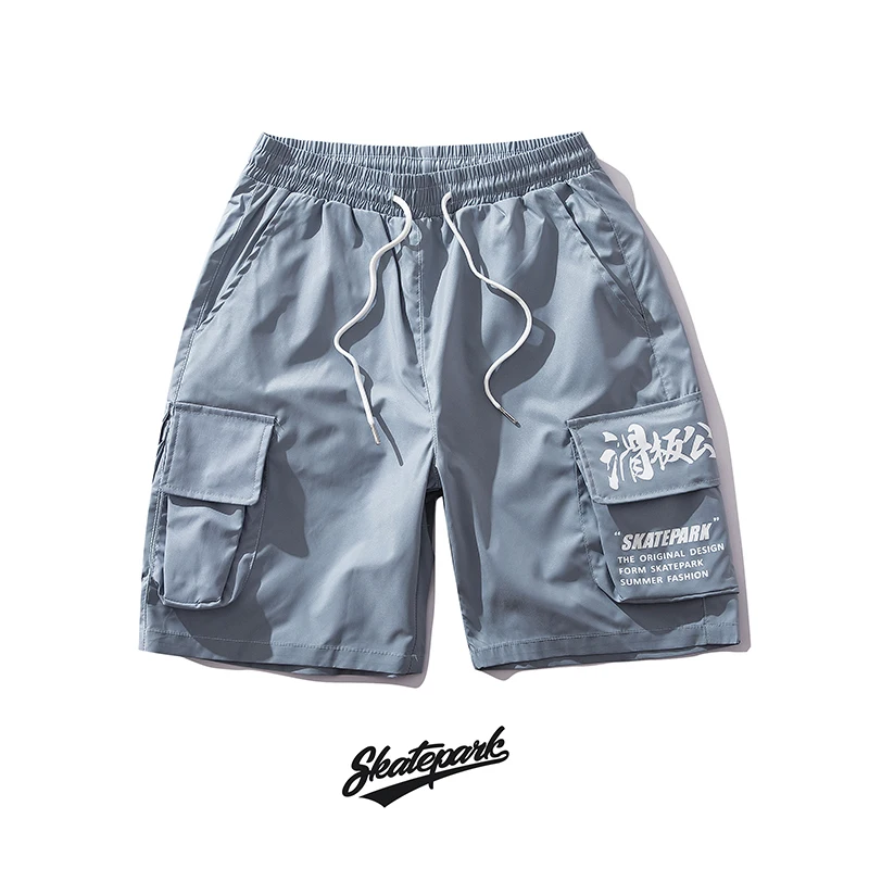 Plegie 2019 Harajuku Mens Shorts Summer Hip Hop Cargo Short Streetwear