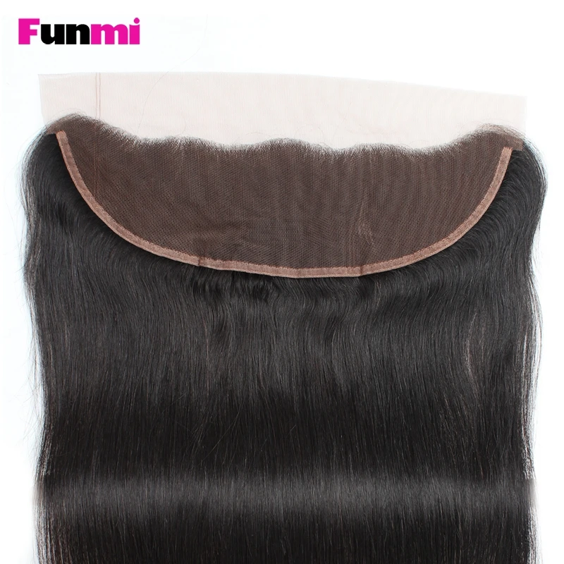 Funmi индийские виргинские волосы с фронтальным кружевом 4 шт прямые пучки 13x4 дюйма - Фото №1