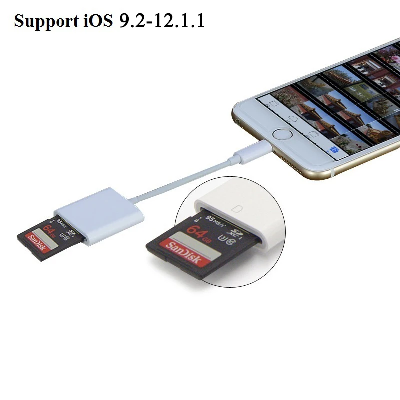 Лидер продаж SD/TF Card Reader цифровой Камера комплект адаптер Совместимость OTG кабель