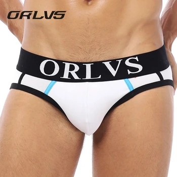 

Men Underwear ORLVS Brand Men's briefs shorts Sexy tanga Soft Cotton Male Slip panties Sexy Gay Mens briefs Underpants Hot