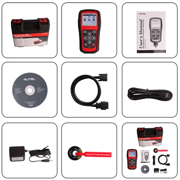 100% Оригинальные Autel MaxiTPMS TS501 TPMS инструмент с OBDII Адаптеры для сим карт всех шин