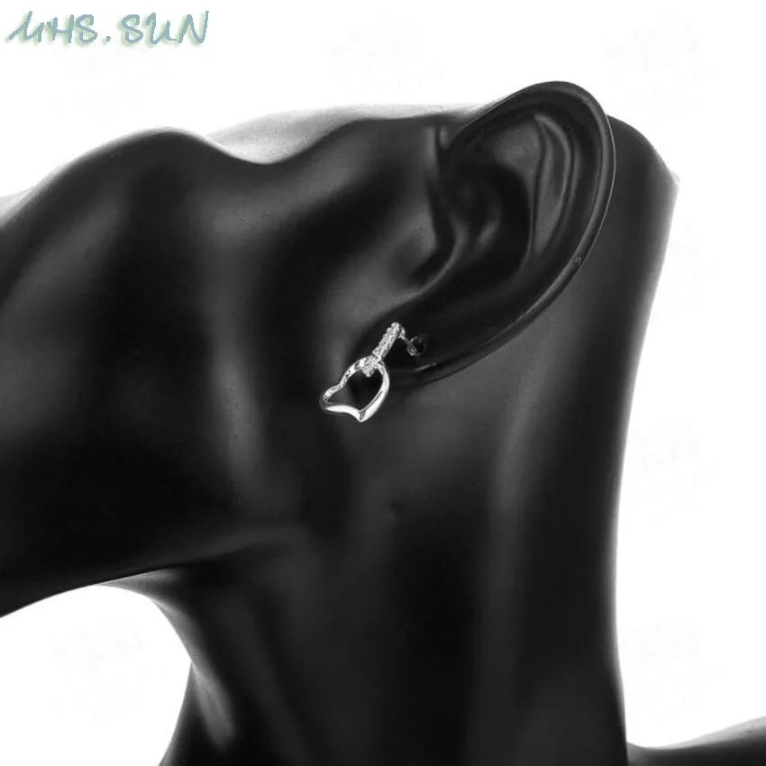 4,$1.99,   European Style Heart Zircon Earrings Crystal Stud Earrings Women Fashion Earrings Jewelry For Valentine's Day Gift (5)