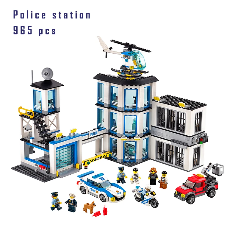 

Models building toy Compatible with lego City Series 60141 965Pcs Police Station Building Blocks toys & hobbies birthday gift
