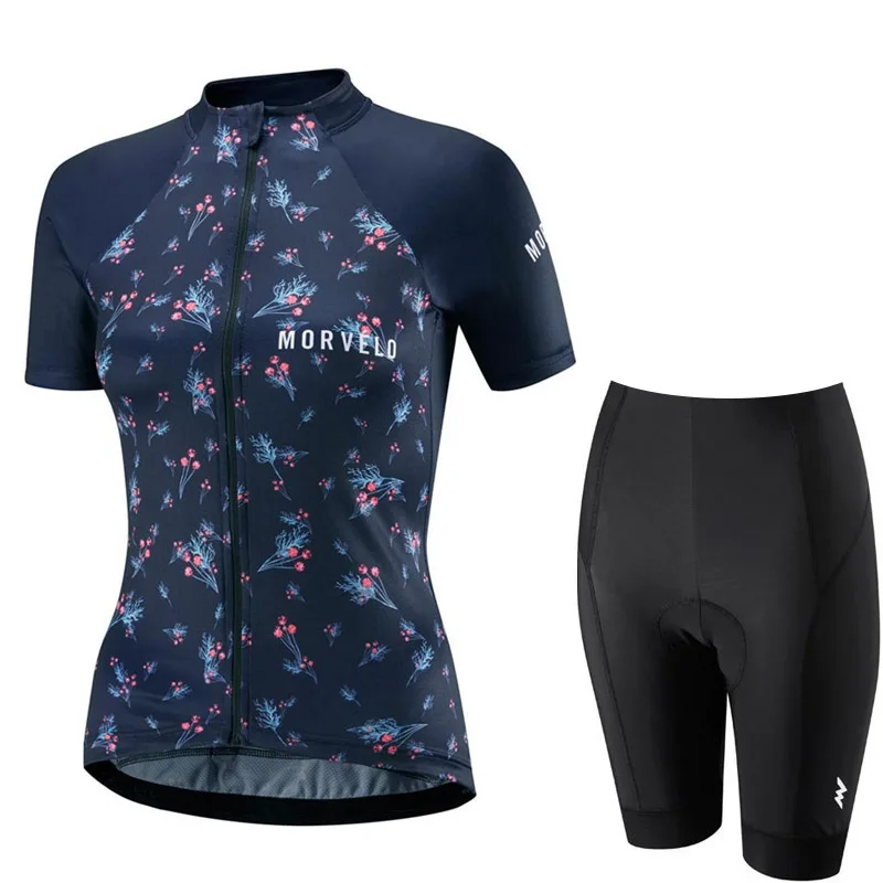 MORVELO 2019 Women Cycling Jersey Shorts Set Quick-dry Short Sleeve Summer Breathable Clothing Bicycle Clothes Roupa Ciclismo | Спорт и