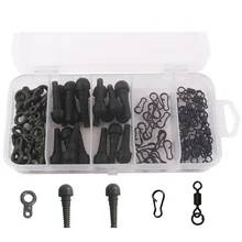 60 шт./кор. рыболовные принадлежности крючки Вертлюги свинцовый рыболовный грузик с защитой от повреждений и кольцом для ловли карпа рыболовные снасти набор