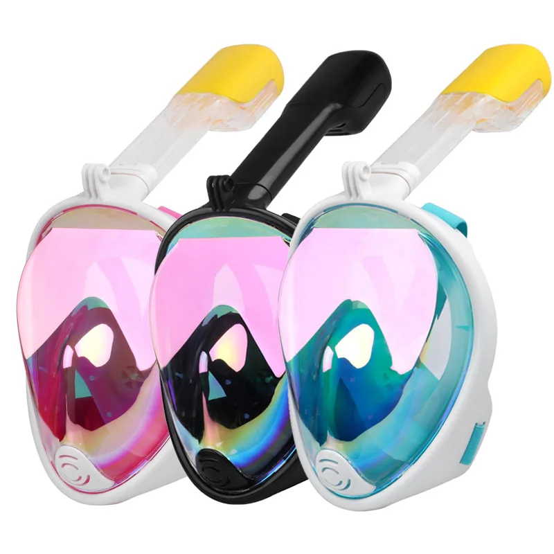 2019 جديد مطلي قناع الغطس قناع غوص تحت الماء مكافحة الضباب كامل الوجه قناع الغطس السطحي النساء الرجال السباحة غص معدات غطس 2019 جديد مطلي قناع الغطس قناع غوص تحت الماء مكافحة الضباب كامل الوجه قناع الغطس السطحي النساء الرجال السباحة غص معدات غطس