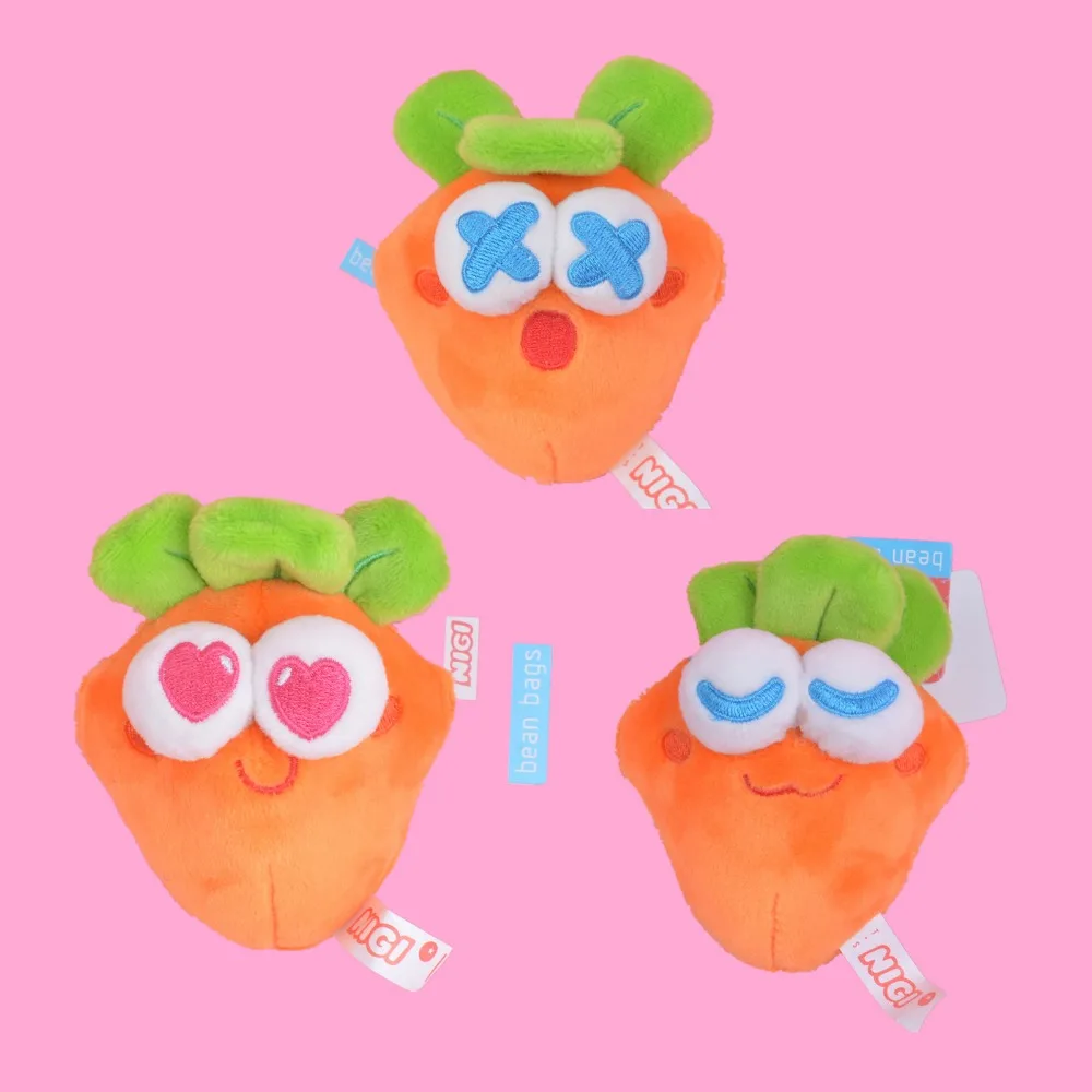 

3 Pcs Randomly send orange Carrot Small Plush Pendant Toy, Kids Doll Keychain / Keyholder Gift Free Shipping
