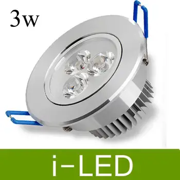 

Promotion Led Downlight Dimmable 3w Recessed Led Downlights Spot light Warm Cool White 3000k AC90-260v + Driver UL CE&ROHS