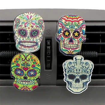 

FORAUTO Car Ornament Creative Skull Auto Decor Air Conditioner Outlet Clip Car Outlet Perfume Solid Fragrance Air Freshener