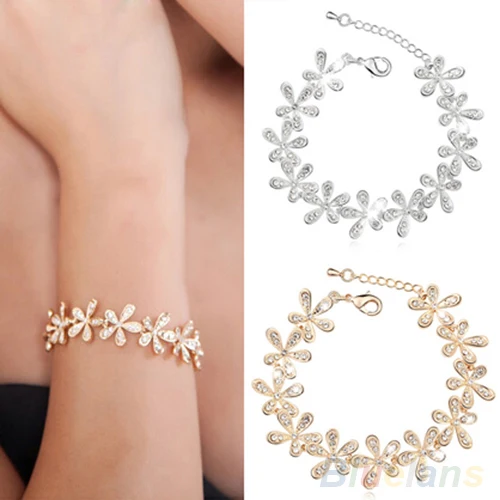 

Women's Vintage Bohemian Full Rhinestone Snowflake Alloy Extended Bracelet 1Q8F