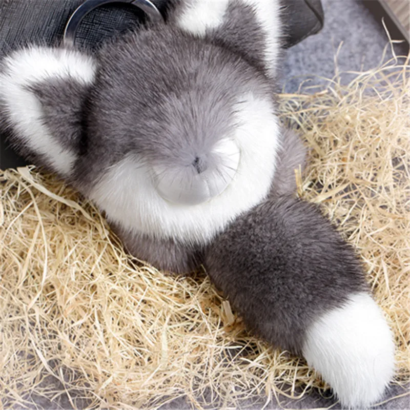 Новинка модный маленький брелок из меха норки в виде лисы женский милый для