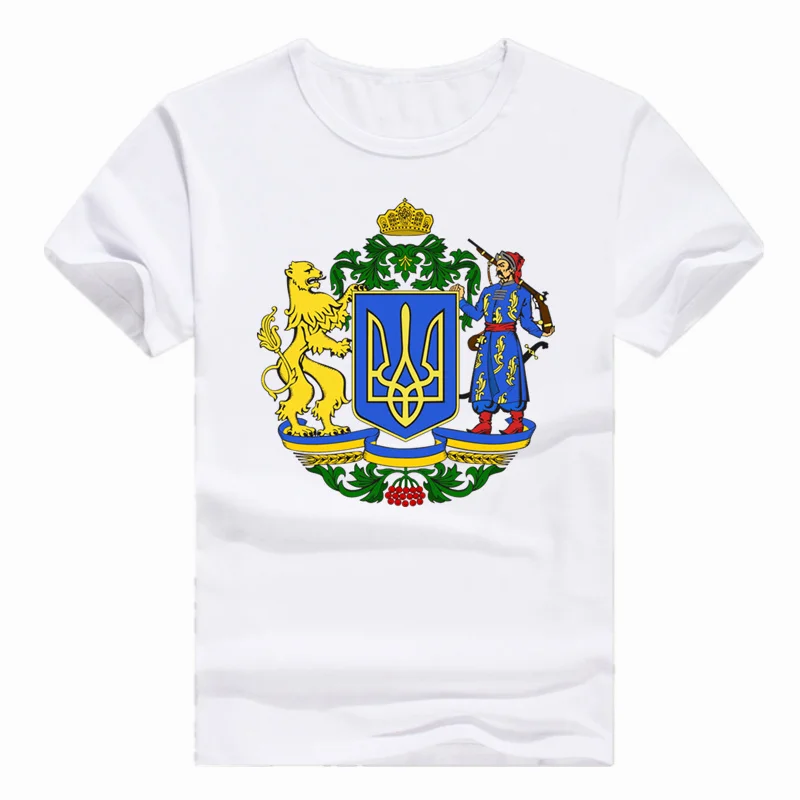 

Asian Size Print Ukraine Flag Ukraine Patriotism National Emblem T-shirt Short sleeve O-Neck Tshirt For Men Women HCP778