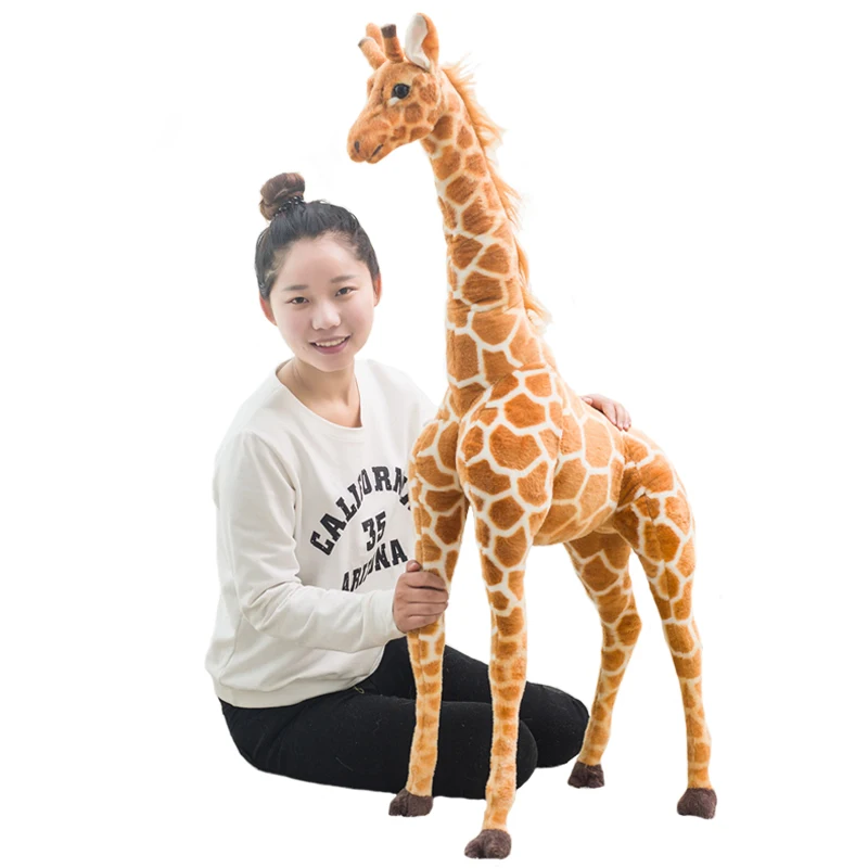 1 шт., 60-120 см, милые плюшевые игрушки жираф, мягкие куклы в виде животных, высококачественные аксессуары для дома, подарок на день рождения для малышей