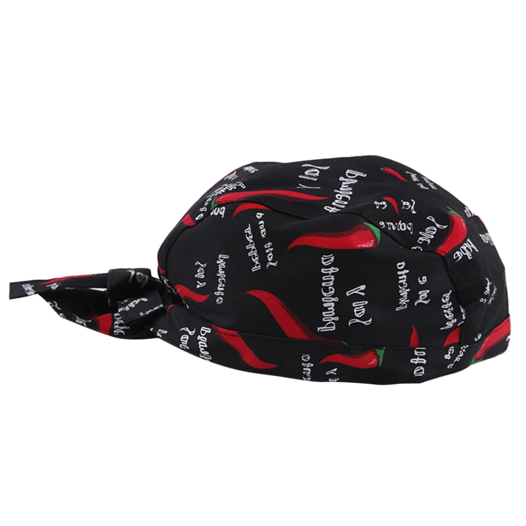 Details about   Unisex Catering Chef's Cap Kitchen Catering Headwrap Bandana Hat Tied Caps Black 