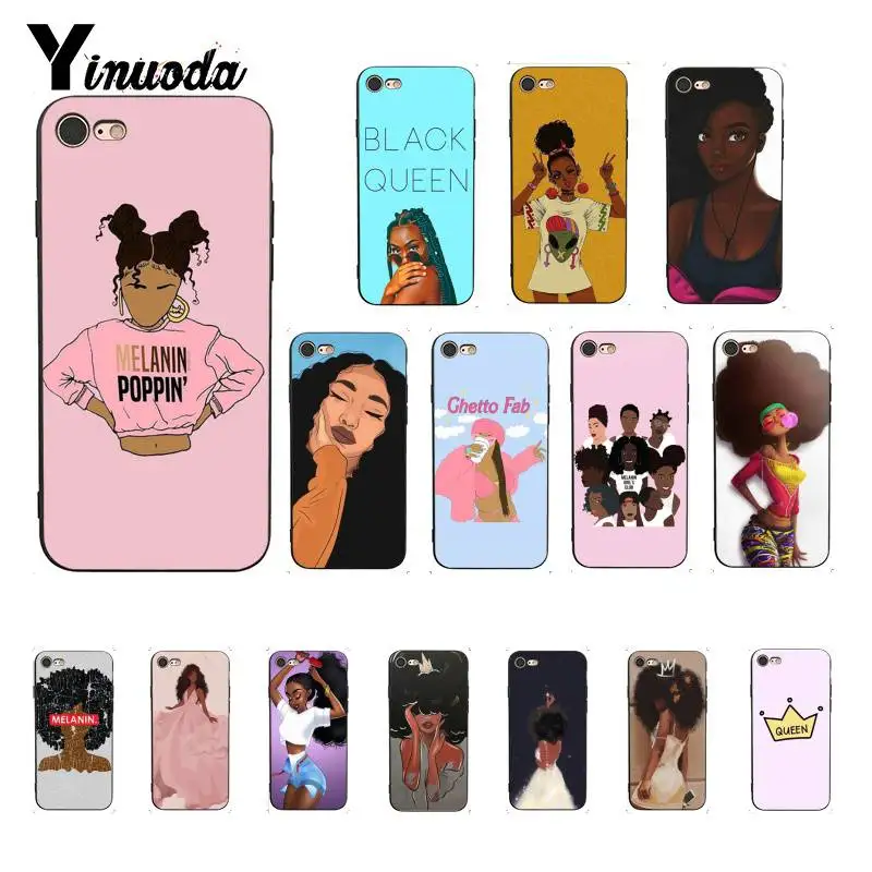 Модный чехол для телефона Yinuoda Melanin Poppin Aba iPhone 8 7 6 6S 6Plus 5 5S SE XR X XS MAX 11 pro