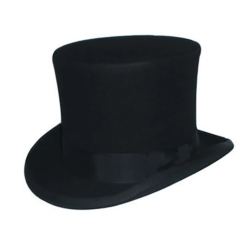 Черные Аутентичные топы элегантные шерстяные шляпы высотой 13 5 см wool top hat top | Мужские фетровые шляпы -32800197040