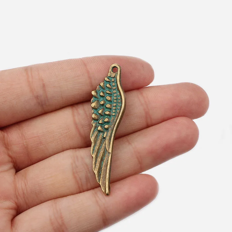10Pcs Antique Greek Bronze Angel Feather Wings Charms Pendant For DIY Fashion Jewelry Findings Making | Украшения и аксессуары