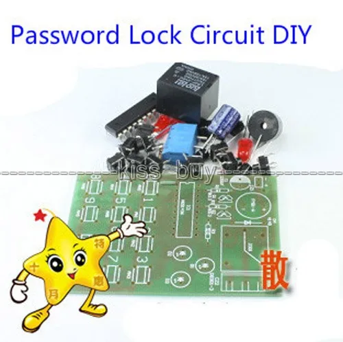 Простая электронная схема блокировки паролей DIY Обучающие наборы|lock cable|lock 24lock strap