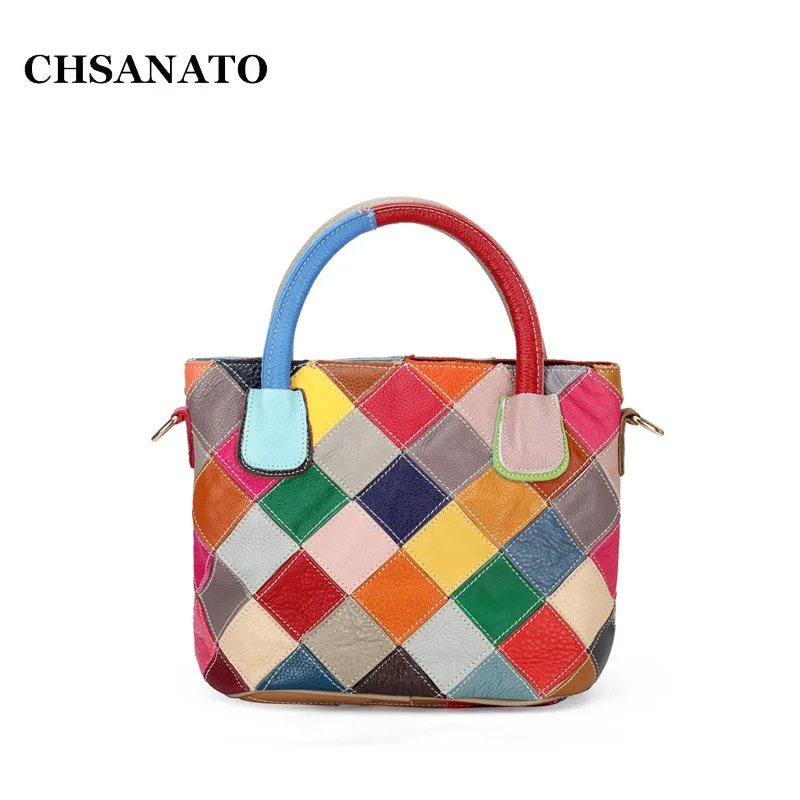 CHSANATO женская сумка ведро из 100% натуральной кожи цветные сумочки K580|bucket bag|women shoulder