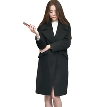 Новинка, Женское шерстяное пальто, зимнее теплое пальто, длинное толстое Женское шерстяное пальто, модная женская куртка, пальто D198