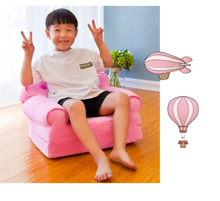 Мода детский диван складной мультфильм милый ленивый человек лежа детское кресло детский сад можно разобрать мыть