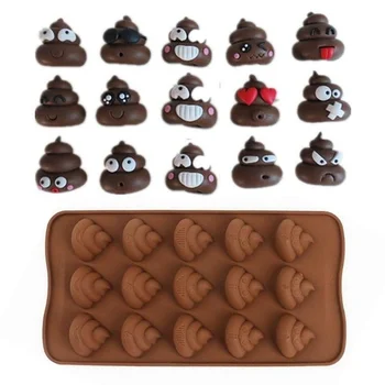 

1Pcs 3D Poo Faeces Shit Shape Chocolate Candy Jello Silicone Mold Mould Cake Tools Bakeware