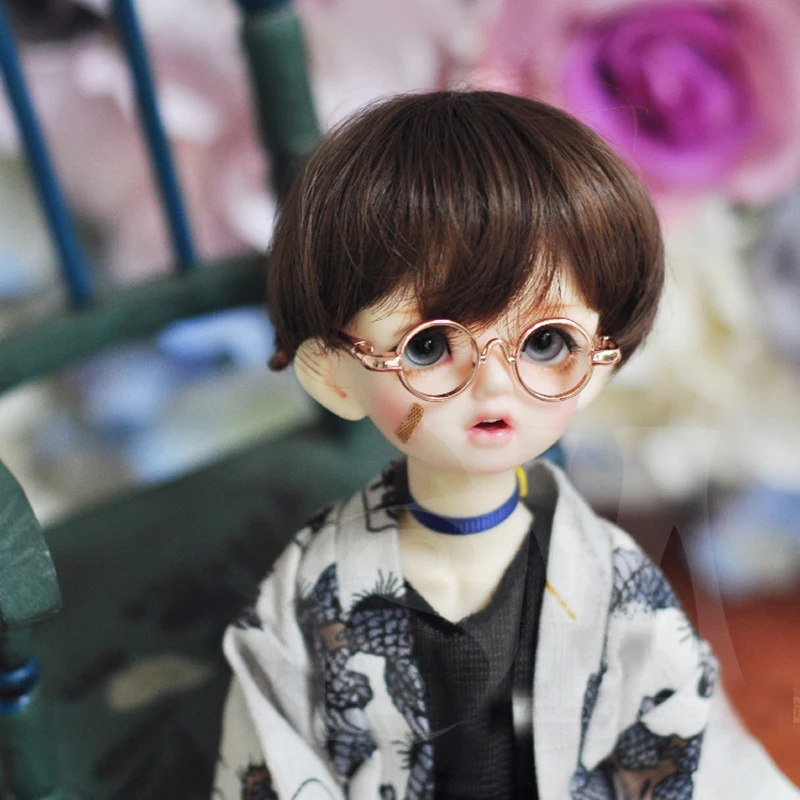 Золотой Круглый бизнес очки Bookman Prop для 1/8 BJD кукла использовать HEDUOEP