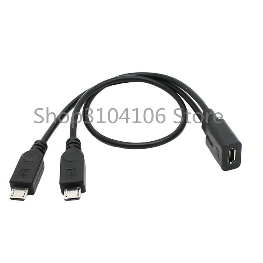 Micro USB Женский 1 до 2 Micro USB Мужской Splitter Extension Кабель зарядного устройства