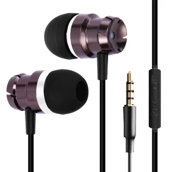 

Metal In Ear Earphones Turbo Bass Wired 3.5mm Wired Headset Earphone Earpiece With Microphone For Mobile Phones Computer Tablet