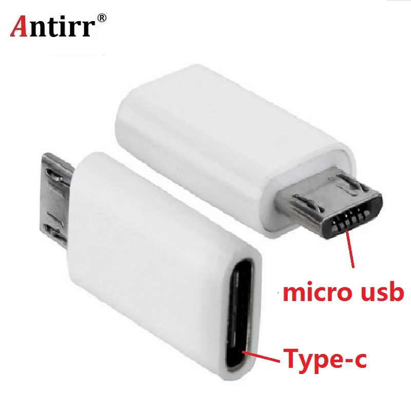 Adaptador de datos 3,1 tipo C hembra a Micro USB conector convertidor de C para teléfonos, negro y blanco| - AliExpress