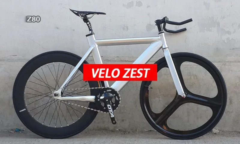 Discount Fixed Gear Bike 54cm single speed bike Smooth Welding frame DIY color Aluminum alloy Customize Track Bicycle 700C wheel 11