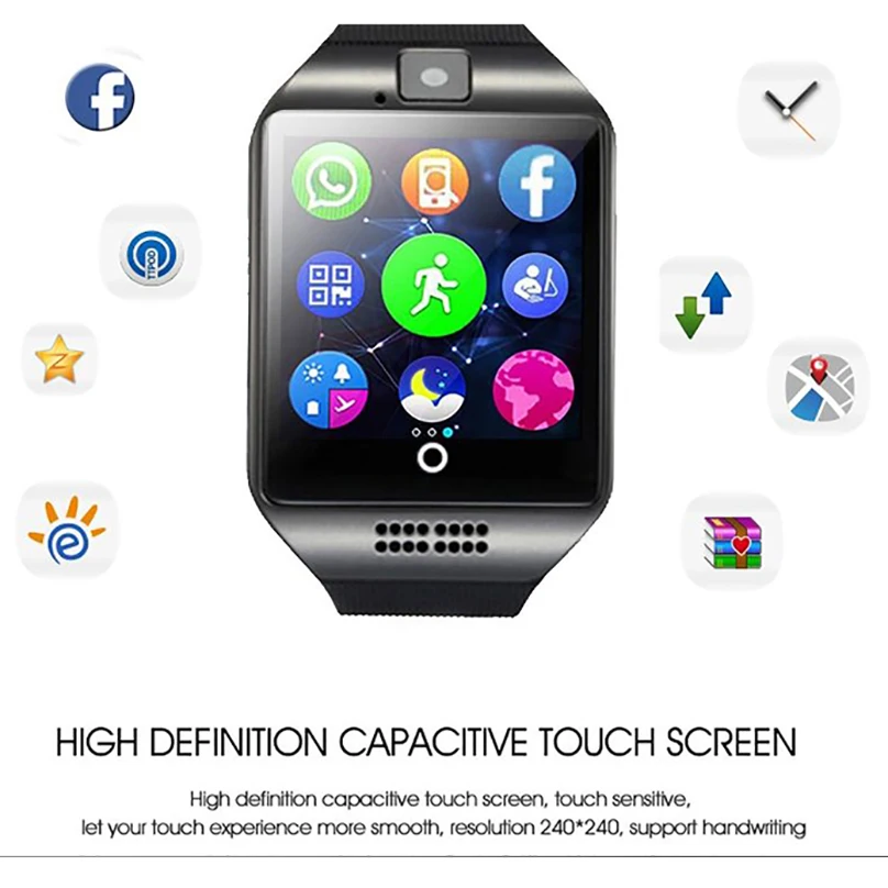 Умные часы Q18 с Bluetooth NK18 S1 умные камерой Facebook Whatsapp Twitter Синхронизация SMS поддержка